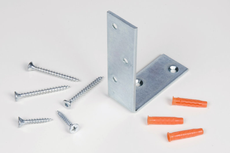 SET Hoekijzer verzinkt, 100 / 75 x 30 x 3 mm