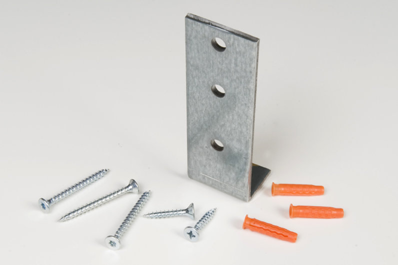 Set hoekijzers verzinkt, 120/ 30 x 40 x 4 mm